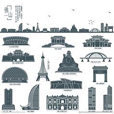 插画-地图建筑